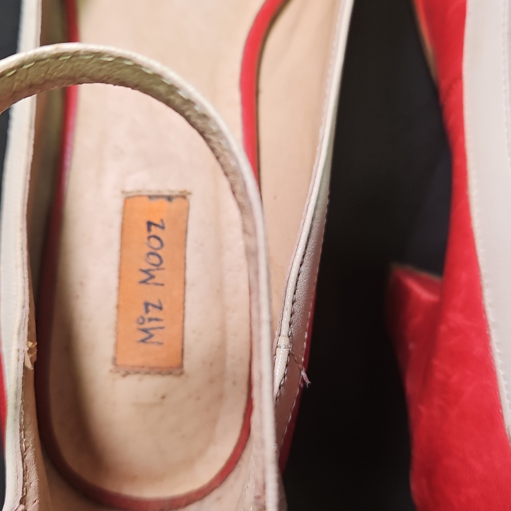 Stylish Red and Cream Ankle Strap Women's Shoes by Miz Mooz - Picture 2 of 10